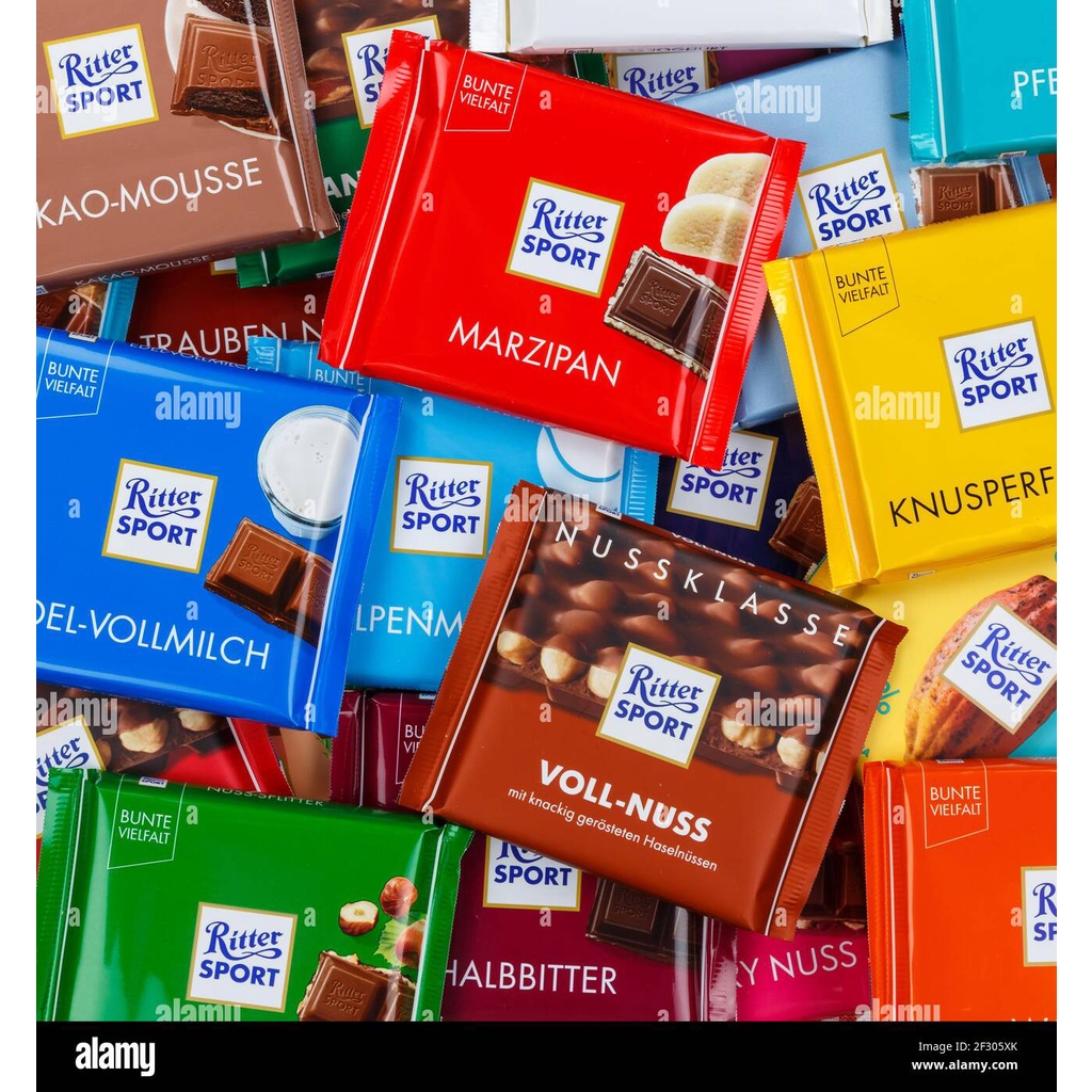 SOCOLA RITTER SPORT NHIỀU VỊ - SOCOLA ĐỨC 100G - GERMANY CHOCOLATE