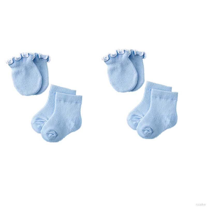 Set Găng Tay Và Đôi Vớ Cotton Xinh Xắn Dành Cho Bé