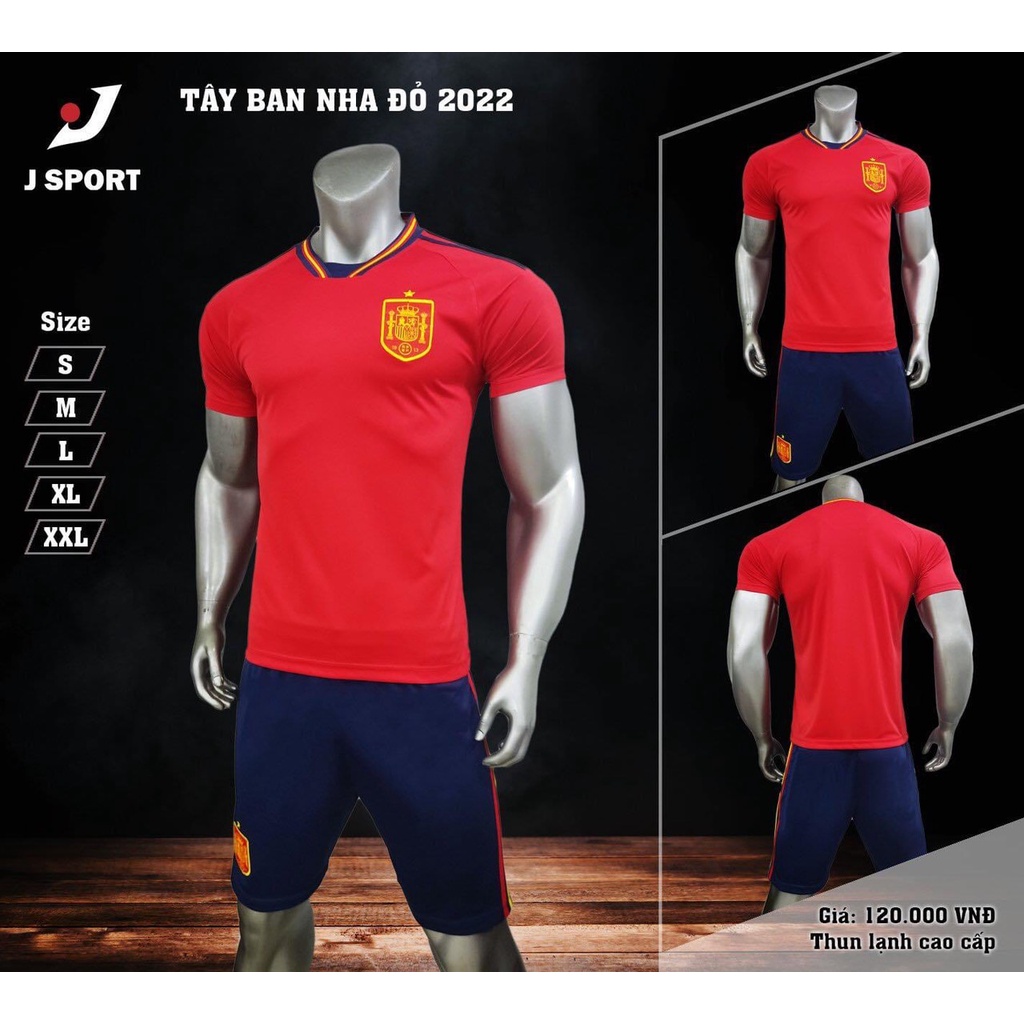Bộ Quần Áo Đá Banh Đội Tuyển Tây Ban Nha Mùa Worldcup 2022-2023