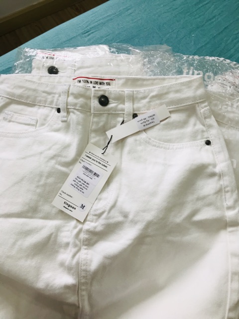 Chân váy jean trắng TINGOAN dáng A | BigBuy360 - bigbuy360.vn