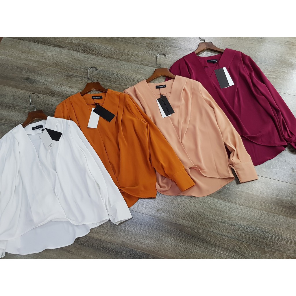 Áo lụa V.eromoda vạt chéo
