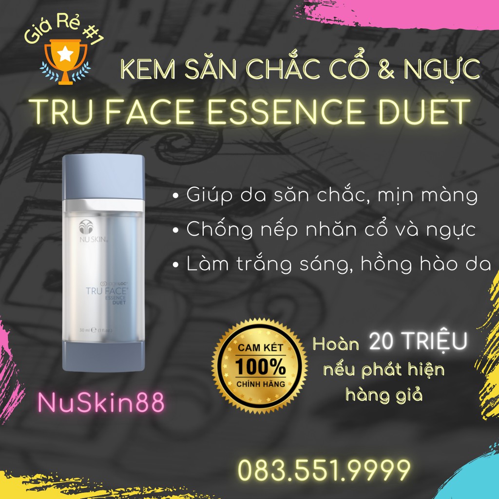 [ CHÍNH HÃNG 100% ] Kem trị nếp nhăn cổ AGELOC TRU FACE ESSENCE DUET