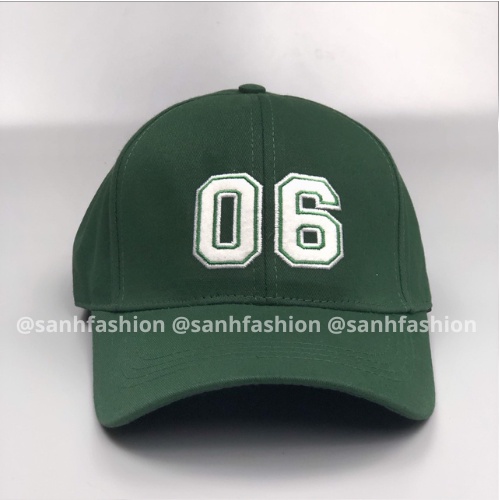 Mũ lưỡi trai thêu hình chữ 06 Nón kết chất kaki cao cấp thời trang form unisex nam nữ K59