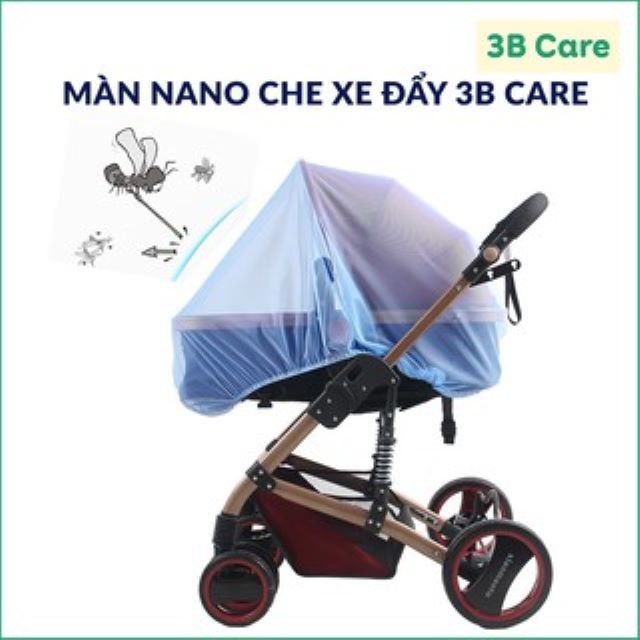 Combo Bộ thìa dĩa tập ăn dặm Kichi cho bé + Màn nano xe đẩy chống muỗi 3B CARE