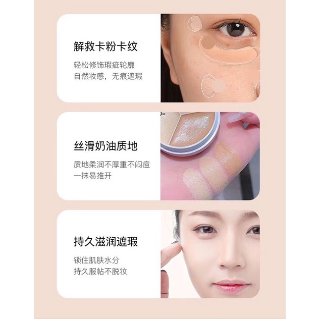 Kem che khuyết điểm và tạo khối 3 ngăn