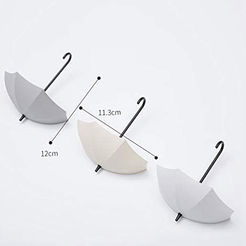 Set 3 Giá Đỡ Treo Chìa Khóa Gắn Tường Không Dính Hình Cây Dù Trang Trí Nhà Bếp / Phòng Tắm