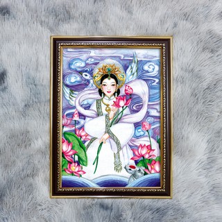 Tranh Cô Bơ Thoải Cung khung composite xịn xò 36x48cm