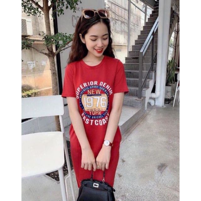 Váy thun thái suông dài