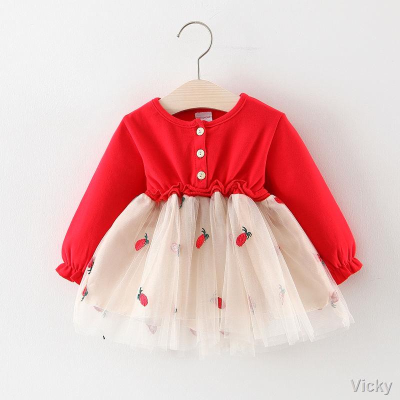 🌈Thời Trang Trẻ Em🌈Trẻ em Quần áo Trẻ em Bé gái Váy Mùa xuân Phong cách mới Hàn Quốc Váy Gạc kiểu phương Tây cho bé gá