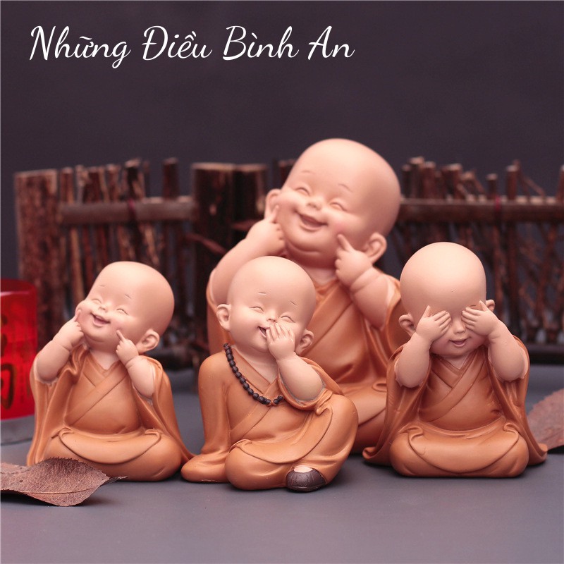 Tượng chú tiểu mini dễ thương mang lại an nhiên trong cuộc sống 💕FREESHIP 50k💕 - Những Điều Bình An