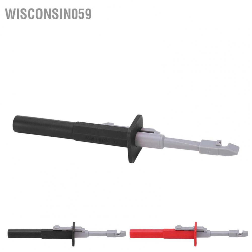Wisconsin059 J.30020 Wire Piercing Probe Clip Lossless Break Free Puncture with 4mm Jack for Multimeters