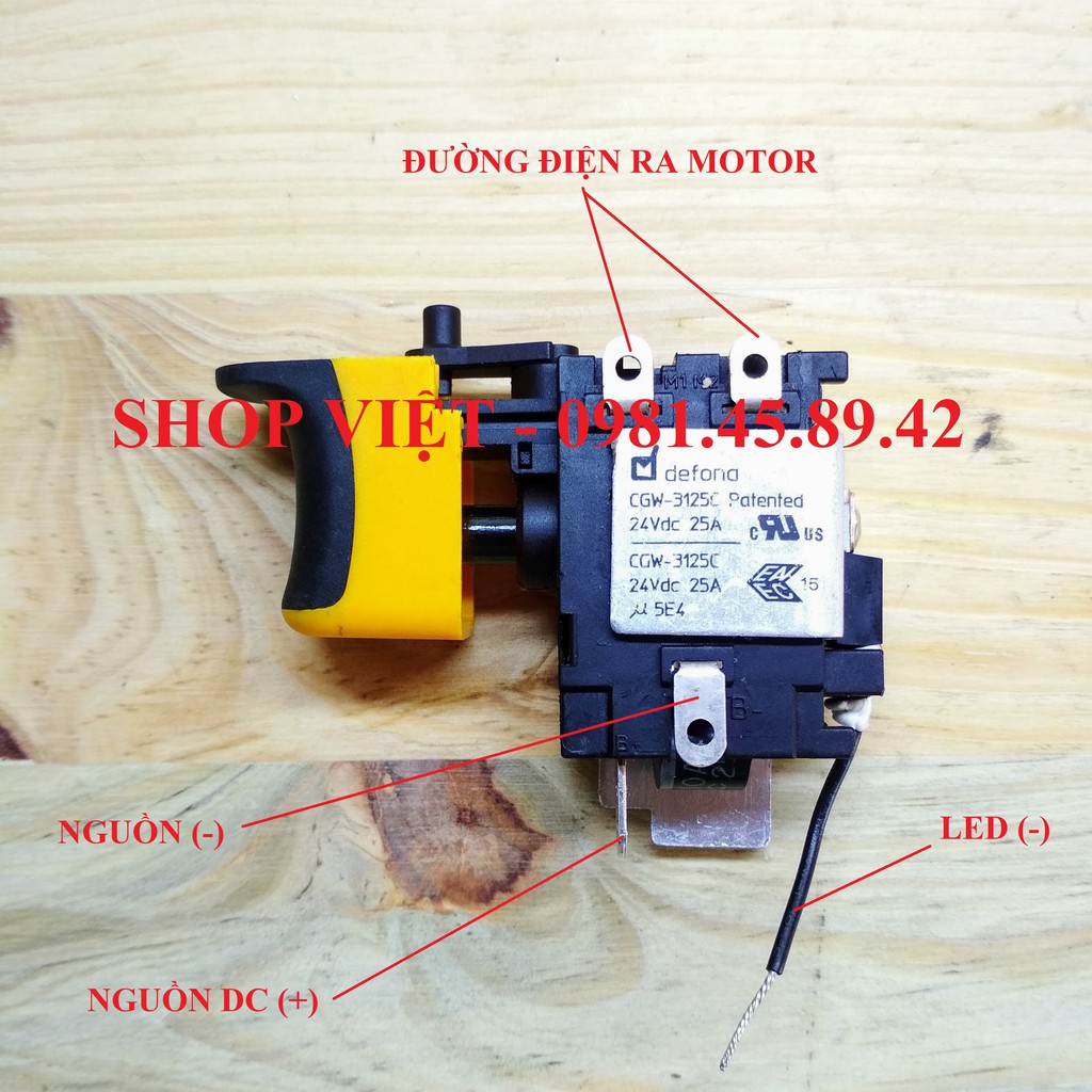 SV Công tắc máy khoan, máy vặn vít loại tốt chịu tải 25A