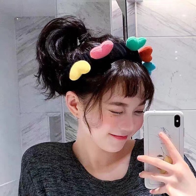Băng đô cài tóc co giãn thiết kế dễ thương cho nữ