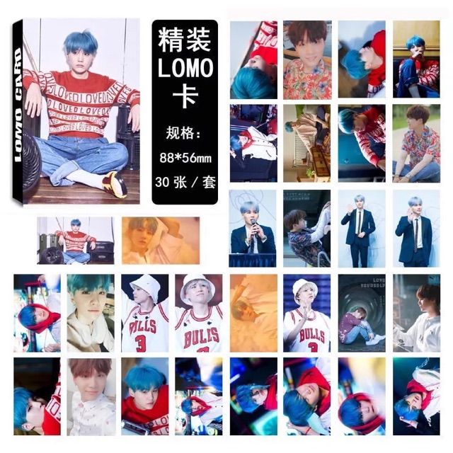 Lomo hộp giấy 30 tấm Suga (BTS)