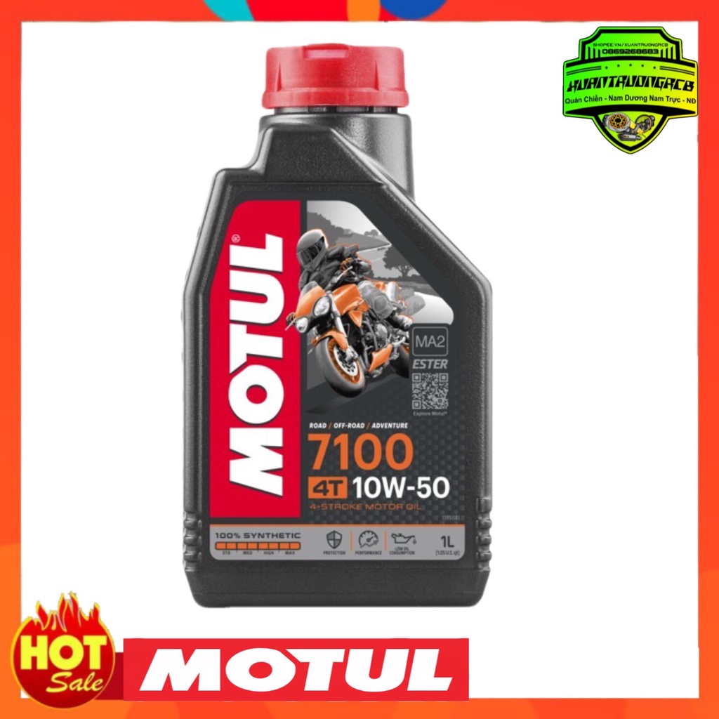 NHỚT MOTUL 7100 4T 10W-50 DẦU NHỚT TỔNG HỢP XE MÁY 4 THÌ