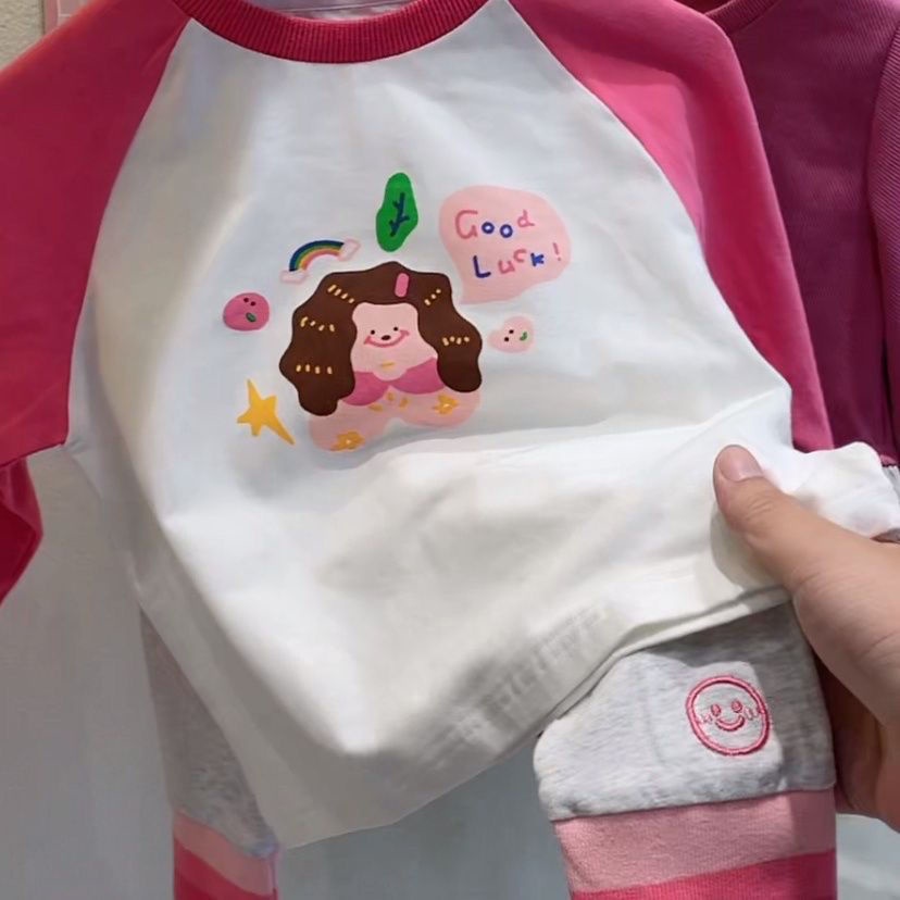 Áo Thun Tay Dài Thời Trang Xuân Thu 2022 Mới Cho Bé Gái