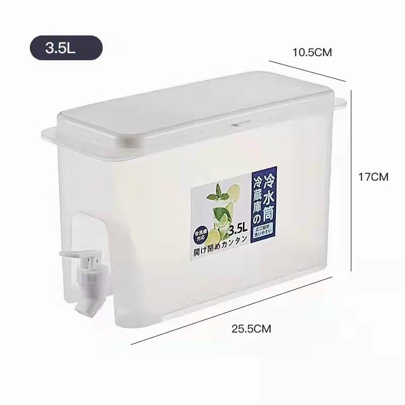 Bình đựng nước hoa quả- bình nước có vòi,bằng nhựa 3,5L đựng nước để tủ lạnh rất tiện lợi