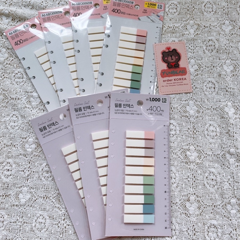 INDEX STICKERS ĐÁNH DẤU TRANG DAISO HÀN QUỐC