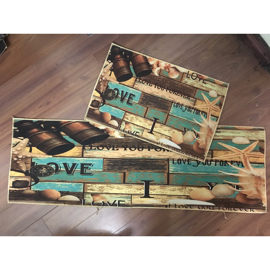 Combo thảm nhà bếp họa tiết Fhome