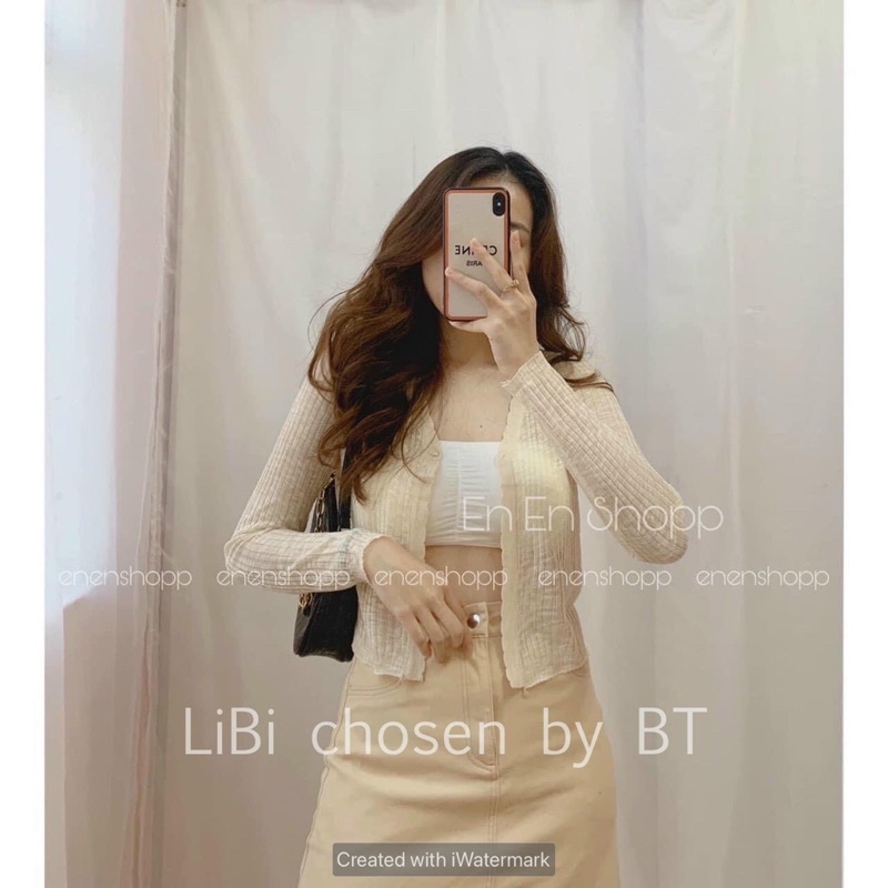 [HÀNG SẴN]ÁO CADIGAN LEN GÂN MỎNG DÁNG CROPTOP