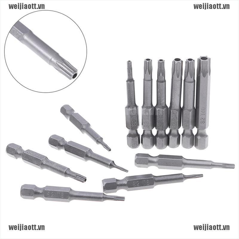 BITS Bộ 12 Tuốc Nơ Vít Torx T5-40 1 / 4 "