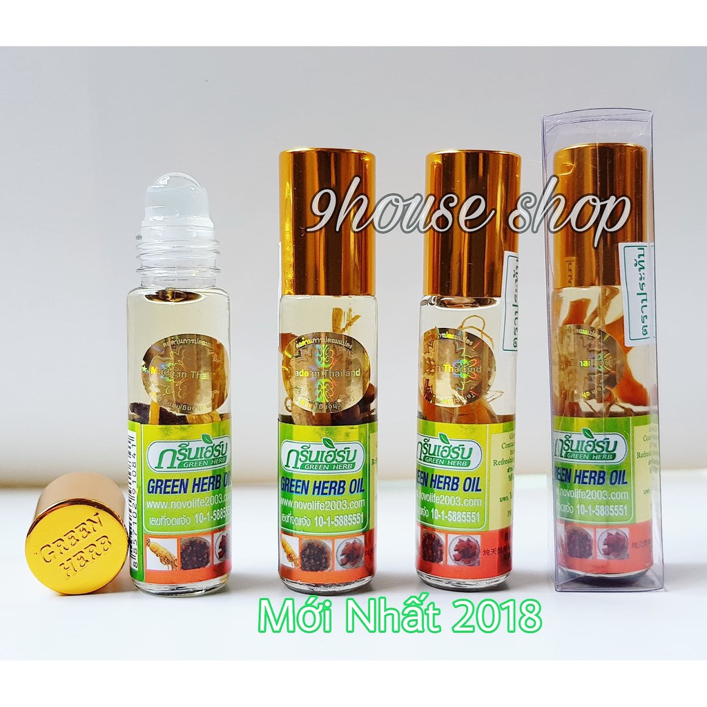 01 Chai DẦU SÂM Green Herb Oil THAILAND 8ml (NỘI ĐỊA 2 TEM)