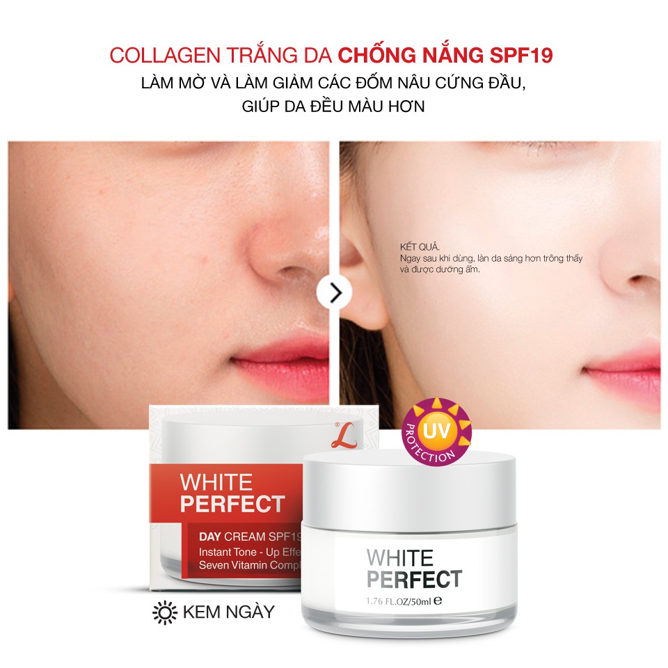 BỘ KEM COLLAGEN TRẮNG DA ĐỀU MÀU, THANH LỌC ĐỘC TỐ, SE KHÍT LỖ CHÂN LÔNG, KIỂM SOÁT DẦU NGÀY+ĐÊM LANGCE