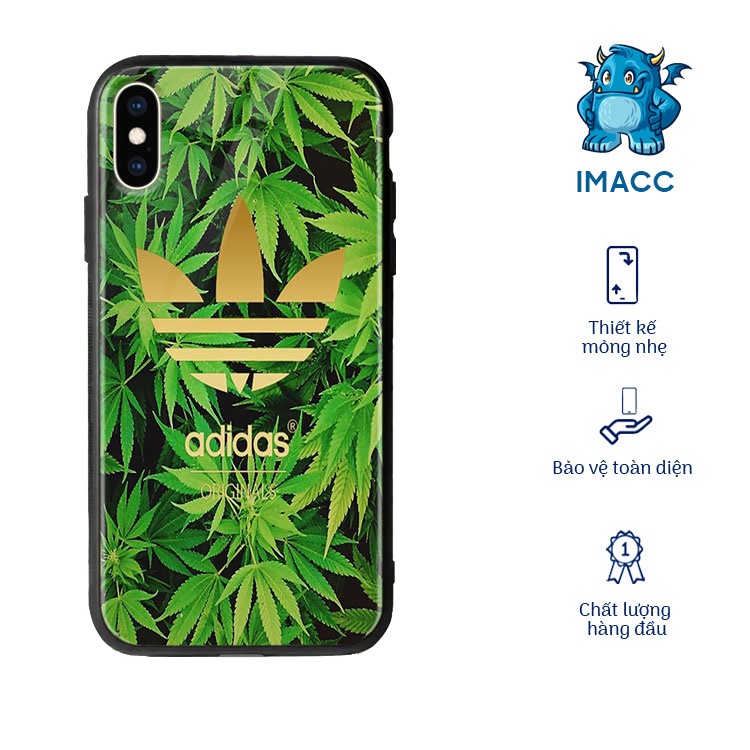 ốp kính cường lực iphone canabis đẳng cấp imacc cho iphone se/2020/5/5s/se/6/7/8/6s/6sp/6p/7p/8p/x/xs/xr/xs/max