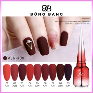 Sơn móng tay gel dùng máy hơ gel Sơn gel AS sơn nail màu đỏ các tone đỏ đỏ ruby đỏ cherry đỏ đô BỐNG BANG mã AJN 15ml
