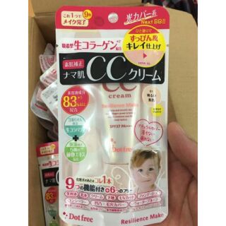 Kem trang điểm dưỡng da CC Cream Collagen tươi Dotfree Resilience Make SPF37+++