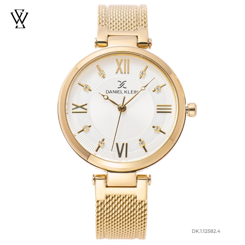 Đồng Hồ Quartz Nữ Daniel Klein WATCHSTORE DK.1.12582.4 Mặt Kính Khoáng 34mm, Dây Kim Loại, Vỏ Thép Không Gỉ