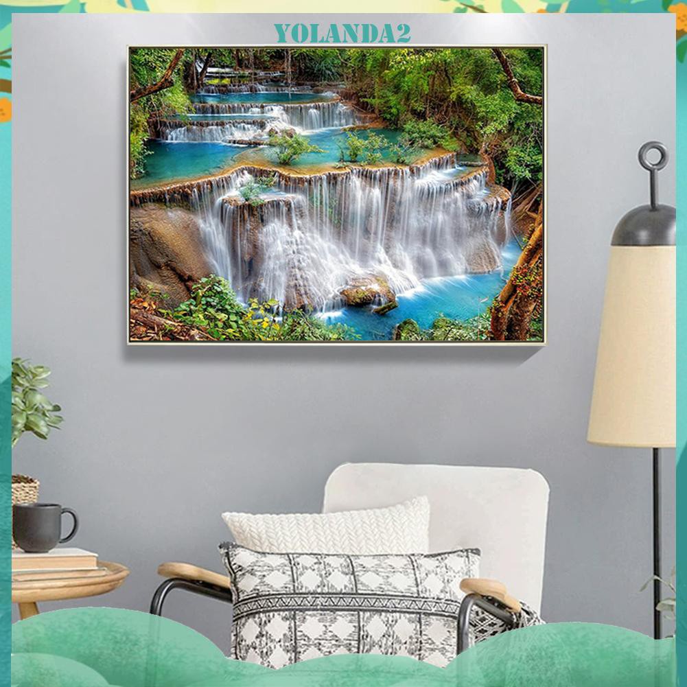 Tranh Đính Đá Kim Cương Toàn Bộ 5d Diy Hình Thác Nước