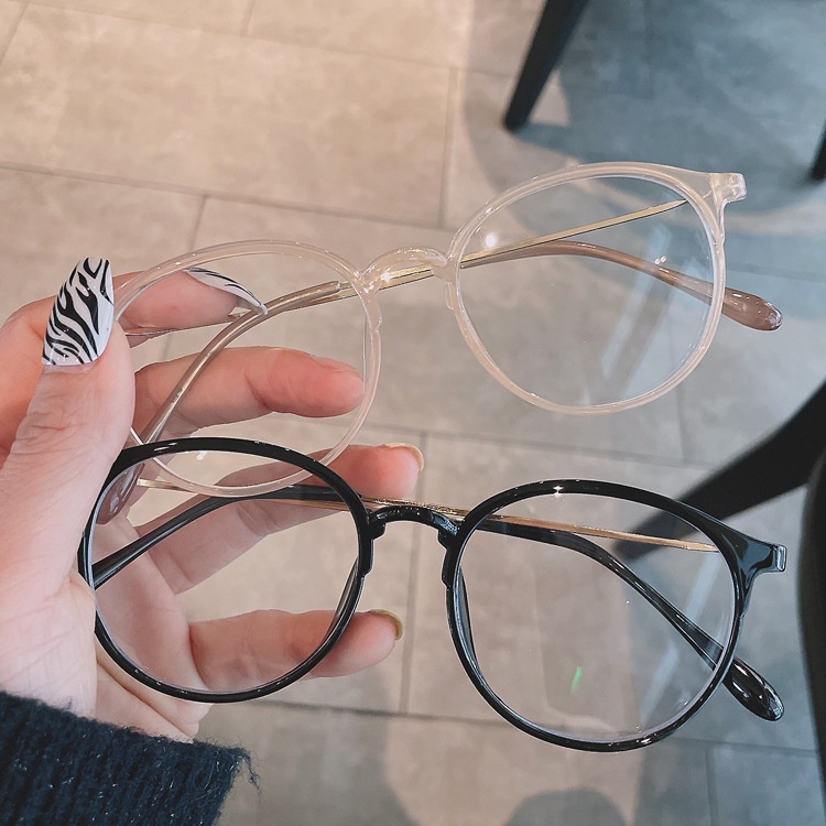 Mắt kính VIENDO gọng tròn tròng đổi màu chống ánh sáng xanh thời trang unisex (có cắt độ kính cận theo yêu cầu)