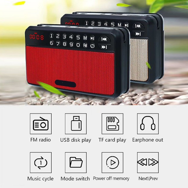 { BIG SALE } Loa Nghe Nhạc Mini Kiêm Đài Radio C-863 Hỗ Trợ Thẻ Nhớ, USB, FM Thiết Kế Nhỏ Gọn Tiện Lợi