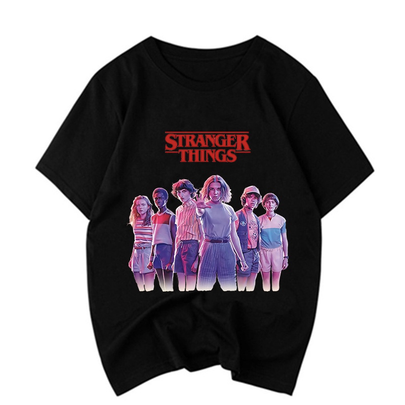 Áo Thun Tay Ngắn In Chữ Stranger Things 4 Thời Trang Cho Nam Nữ
