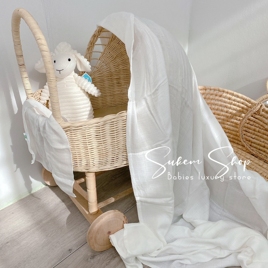Khăn Tắm Mippi 100% Sợi Tre Siêu Mềm Mại, Thấm Hút Tốt An Toàn Cho Bé