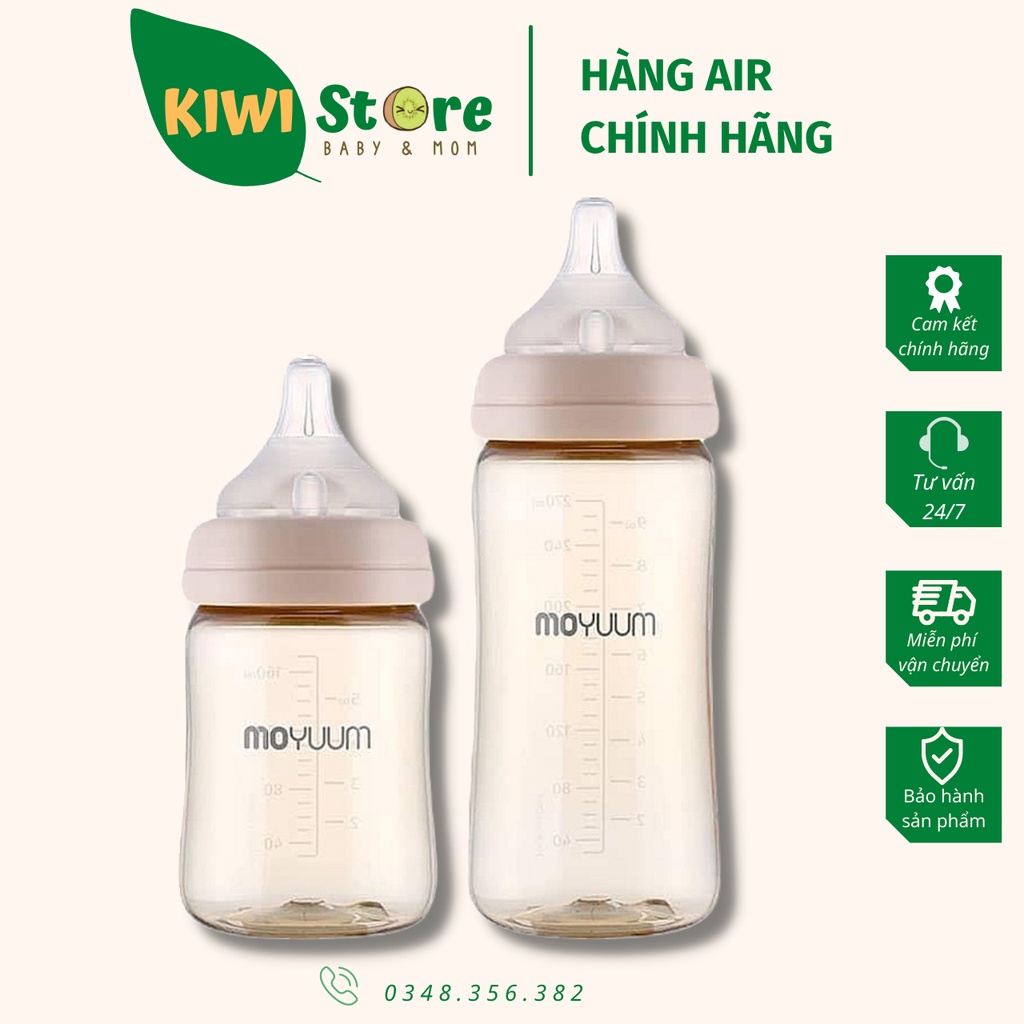 Bình sữa Moyuum Hàn Quốc 170ml/270ml có đổi núm