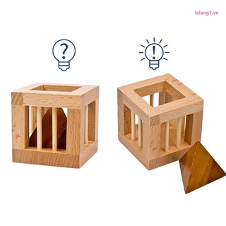 Bộ trò cơi giải mã khối gỗ 3D phát triển trí tuệ cho trẻ