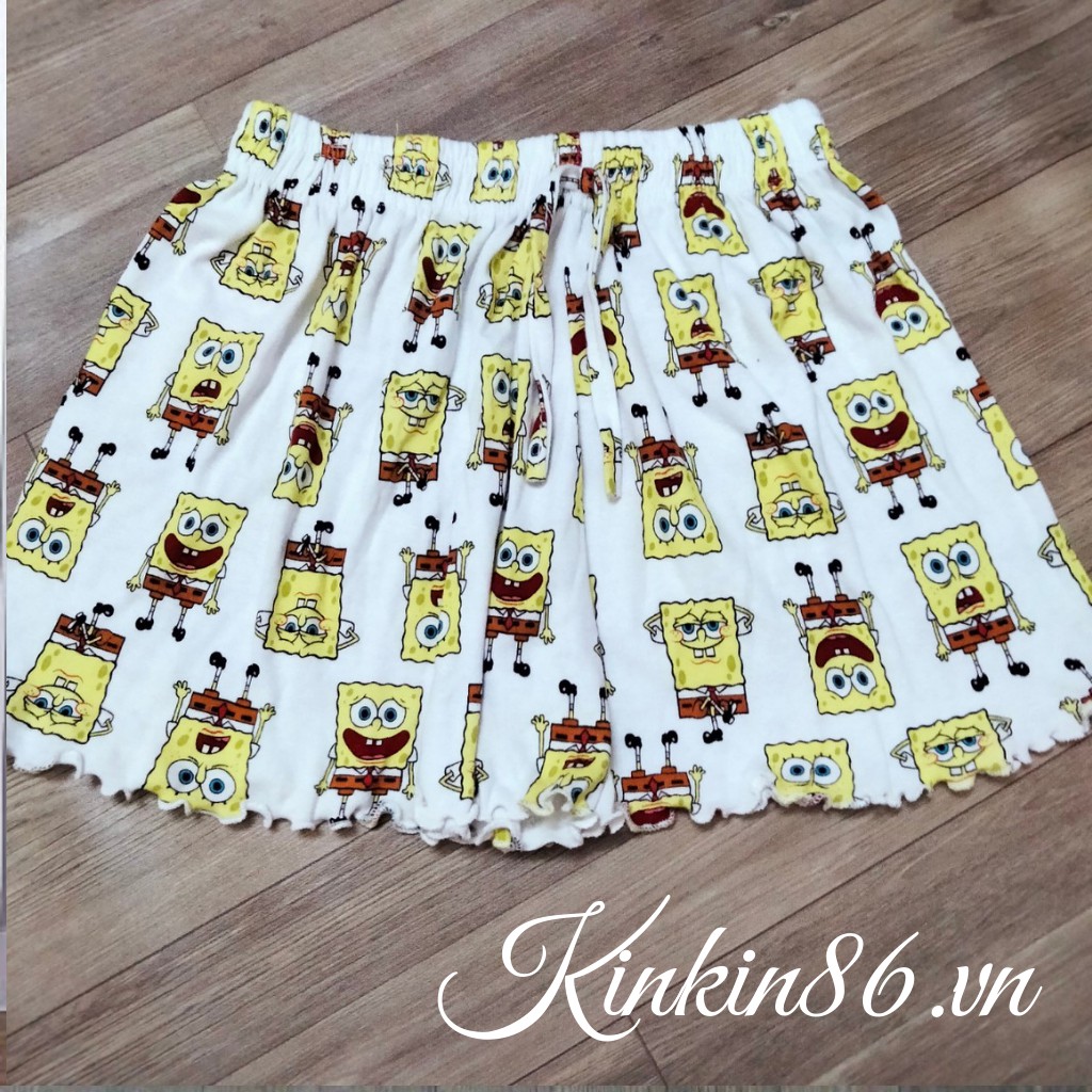 Quần đùi nữ, quần ngủ nữ nhún viền nhiều màu | BigBuy360 - bigbuy360.vn