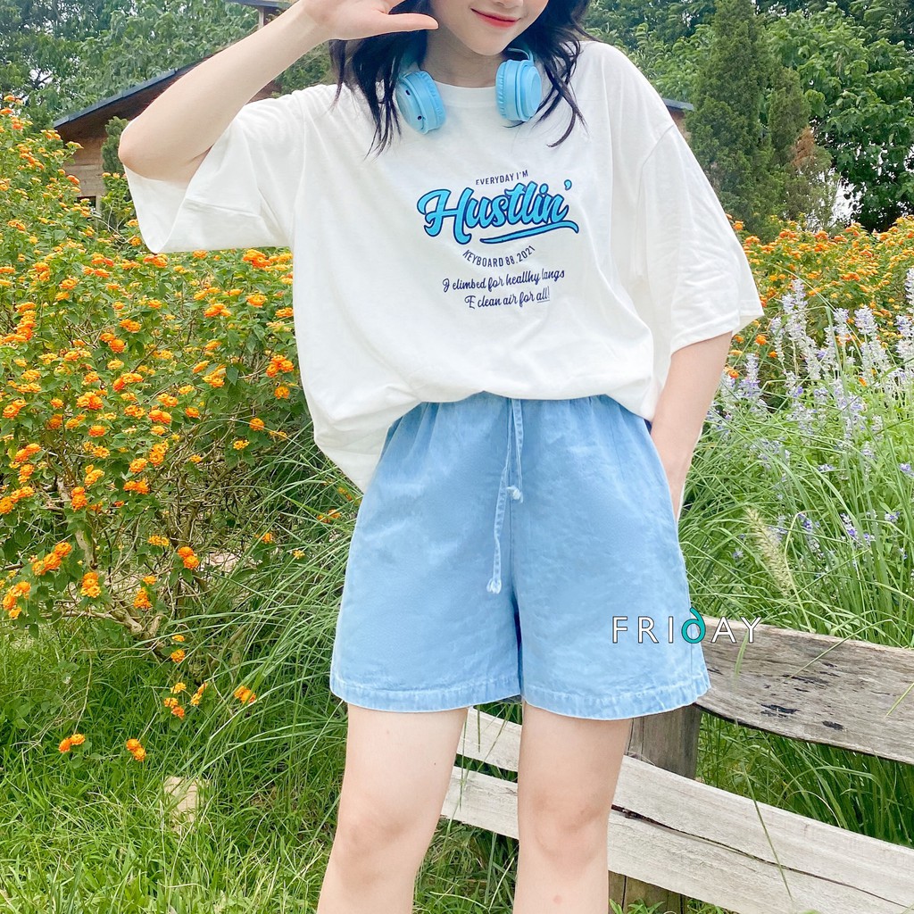 Quần sooc thô cạp chun nhiều màu Friday | BigBuy360 - bigbuy360.vn