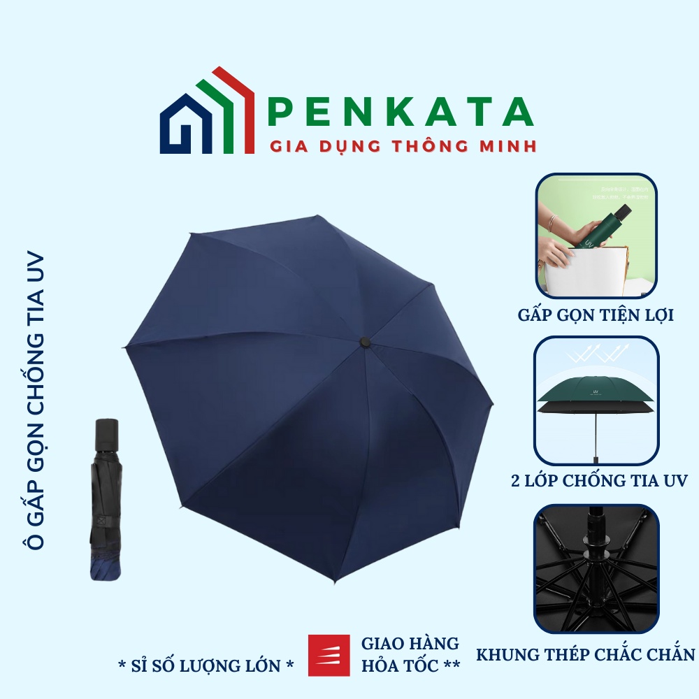 Ô che nắng che mưa, Dù gấp gọn phủ lớp chống tia UV PENKATA 15OUV