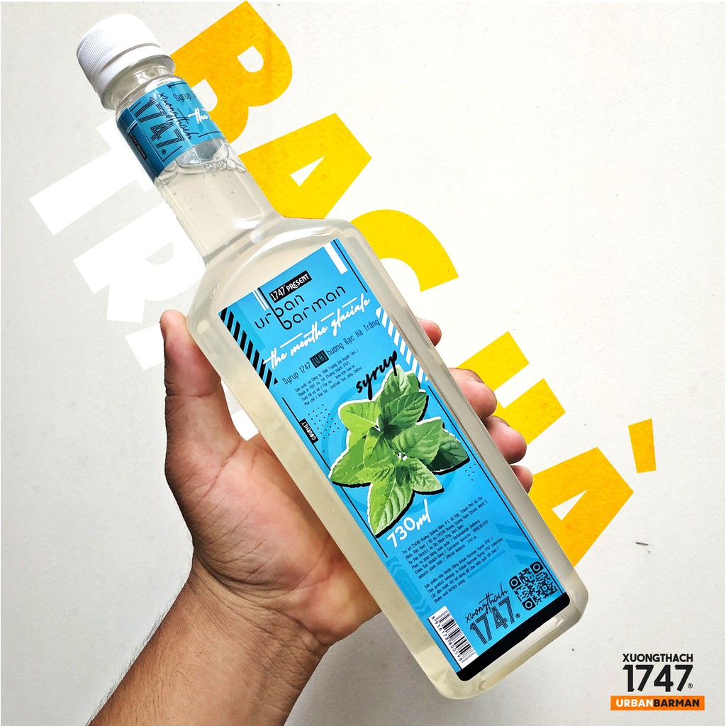 Urban Barman Syrup 1747 - Bạc Hà Trắng  - 730ml