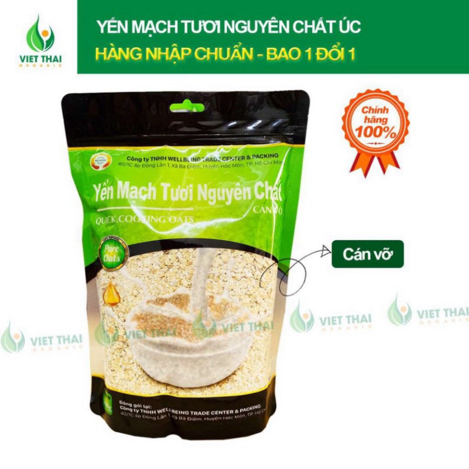 Yến Mạch Giảm Cân Úc Tươi 500g Well Being CHẤT LƯỢNG *FREESHIP* Yến Mạch Hữu Cơ Cho Bé Ăn Dặm Nguyên Chất Cán Dẹt - Vỡ