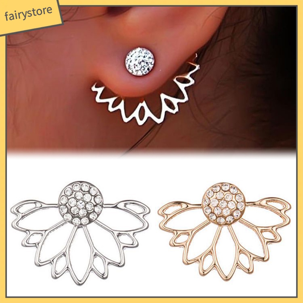 Bông Tai Đính Đá Lấp Lánh Thời Trang Cho Nữ