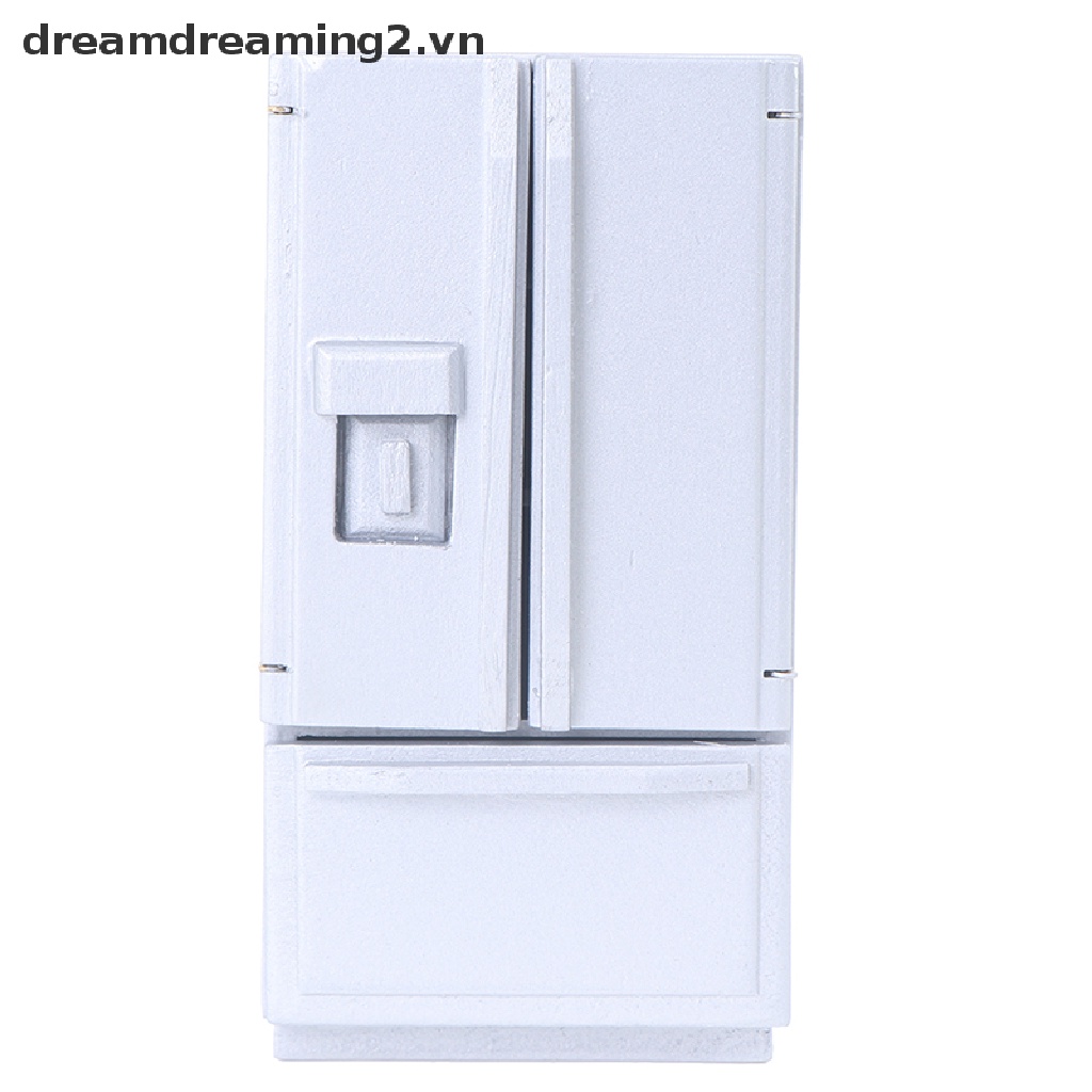Mô hình tủ lạnh mini trang trí nhà búp bê tỉ lệ 1/12