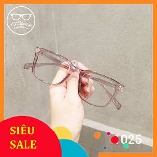 Kính Cận 1025 Mắt Vuông Gọng Trong