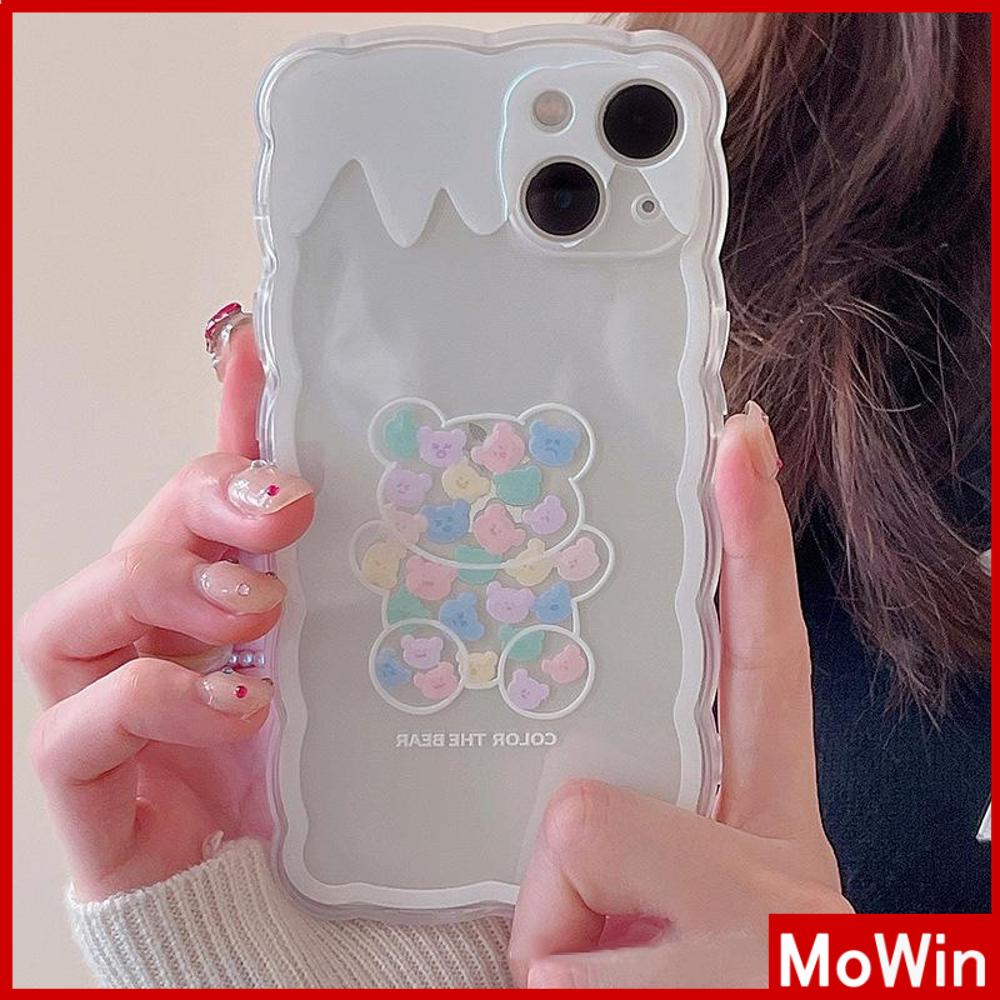 Ốp Điện Thoại Silicon Mềm Chống Trượt Chống Sốc In Hình Gấu Trắng Cho iPhone 13 Pro Max 12 Pro Max 11 7 Plus