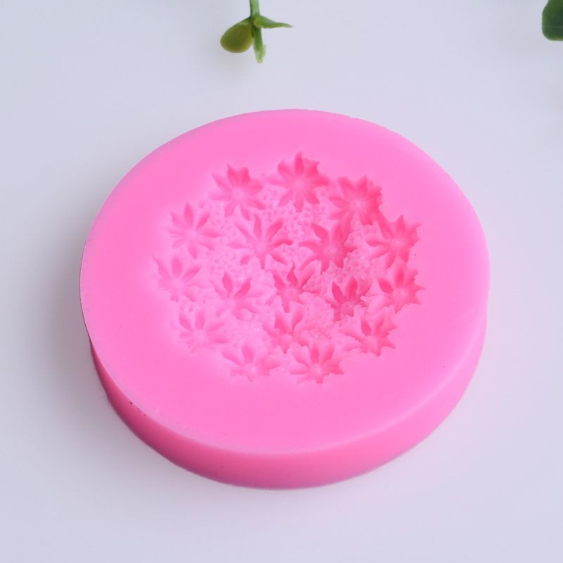 Khuôn silicon 4D chùm hoa nhí 4cm