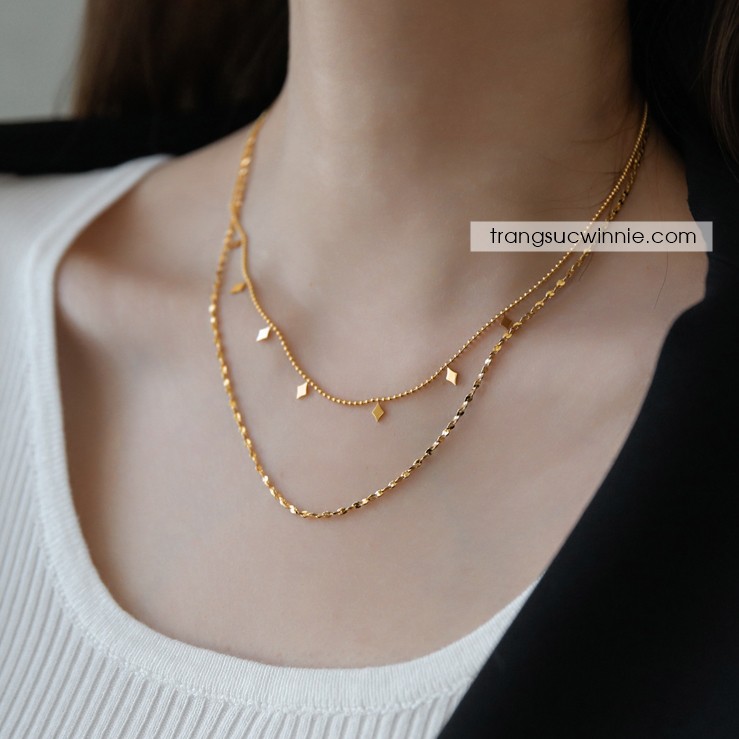 Dây chuyền nữ Titan Layer Rhombus