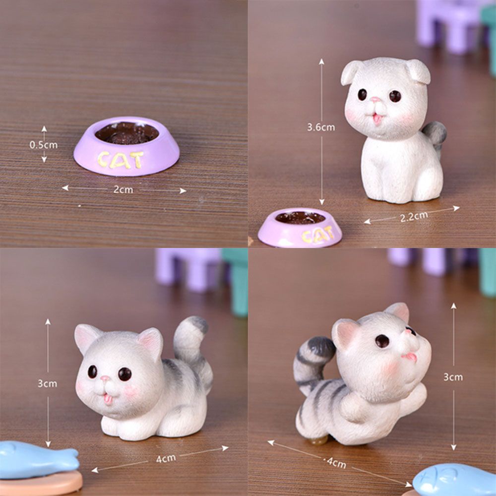 Mô Hình Mèo Hoạt Hình Bằng Nhựa Resin Trang Trí Giáng Sinh/Xe Hơi